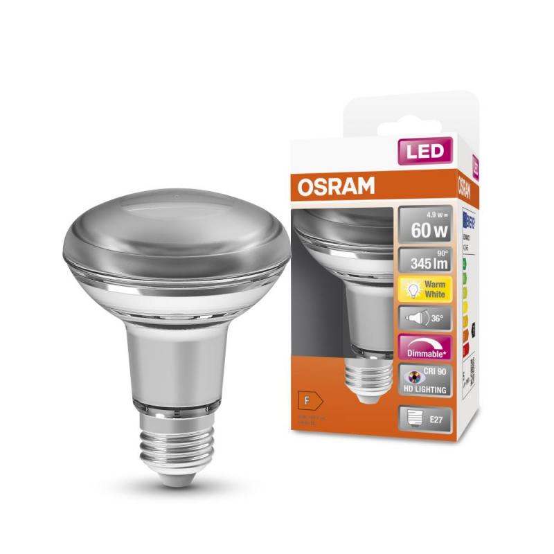 OSRAM E27 LED Strahler SUPERSTAR R63 36° 5.9W  wie 60W 2700K warmweißes Licht